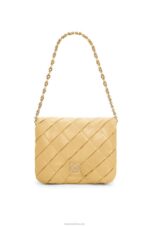 Loewe Women Puffer Goya in pleated shiny nappa lambskin 206XF381 Dark Butter - Image 6
