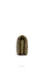 Loewe Women Puffer Goya in pleated shiny nappa lambskin 206XF382 Dark Khaki Green - Image 4