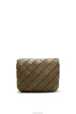 Loewe Women Puffer Goya in pleated shiny nappa lambskin 206XF382 Dark Khaki Green - Image 5