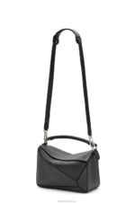Loewe Women Puzzle bag in classic calfskin 206XF479 Black - Image 7