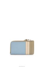 Loewe Women Puzzle coin cardholder in classic calfskin 206XF1325 Dusty Blue/Sage Green - Image 2