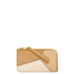 Loewe Women Puzzle coin cardholder in classic calfskin 206XF1326 Angora/Dusty Beige