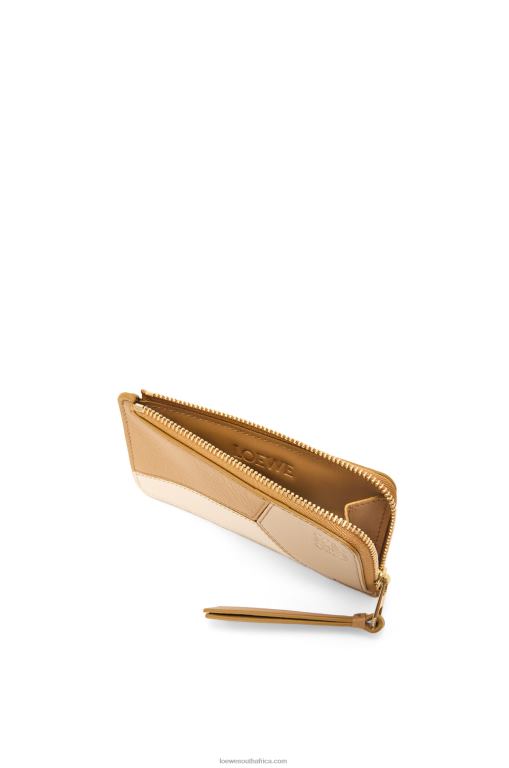 Loewe Women Puzzle coin cardholder in classic calfskin 206XF1326 Angora/Dusty Beige - Image 3