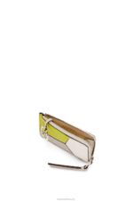 Loewe Women Puzzle coin cardholder in classic calfskin 206XF1347 Lime Yellow/Light Oat - Image 3