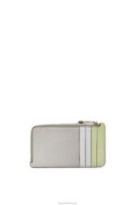 Loewe Women Puzzle coin cardholder in classic calfskin 206XF1348 Ash Grey/Light Celadon - Image 2