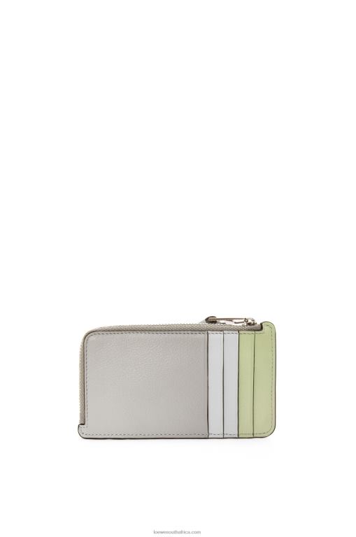 Loewe Women Puzzle coin cardholder in classic calfskin 206XF1348 Ash Grey/Light Celadon - Image 2