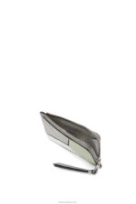 Loewe Women Puzzle coin cardholder in classic calfskin 206XF1348 Ash Grey/Light Celadon - Image 3