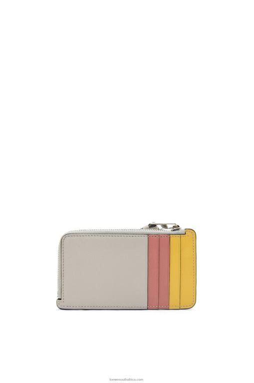 Loewe Women Puzzle coin cardholder in classic calfskin 206XF1370 Ghost/Peach Bloom - Image 3