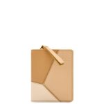 Loewe Women Puzzle compact zip wallet in classic calfskin 206XF1212 Angora/Dusty Beige