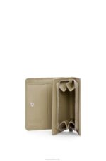 Loewe Women Puzzle compact zip wallet in classic calfskin 206XF1213 Dusty Blue/Sage Green - Image 3