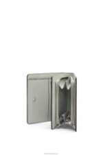 Loewe Women Puzzle compact zip wallet in classic calfskin 206XF1261 Ash Grey/Light Celadon - Image 3