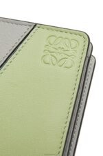 Loewe Women Puzzle compact zip wallet in classic calfskin 206XF1261 Ash Grey/Light Celadon - Image 5