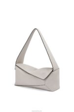 Loewe Women Puzzle Hobo bag in nappa calfskin 206XF438 Ghost - Image 2