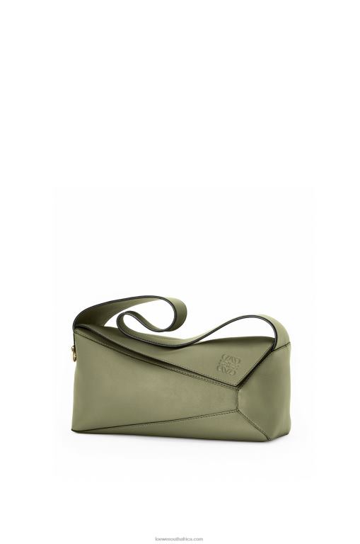 Loewe Women Puzzle Hobo bag in nappa calfskin 206XF471 Avocado Green - Image 3