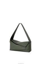 Loewe Women Puzzle Hobo bag in nappa calfskin 206XF472 Vintage Khaki - Image 2