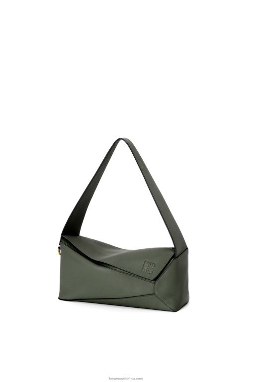 Loewe Women Puzzle Hobo bag in nappa calfskin 206XF472 Vintage Khaki - Image 2