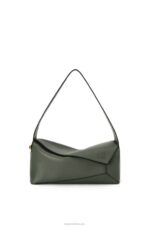 Loewe Women Puzzle Hobo bag in nappa calfskin 206XF472 Vintage Khaki