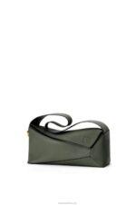 Loewe Women Puzzle Hobo bag in nappa calfskin 206XF472 Vintage Khaki - Image 3