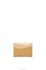Loewe Women Puzzle plain cardholder in classic calfskin 206XF1328 Angora/Dusty Beige - Image 3