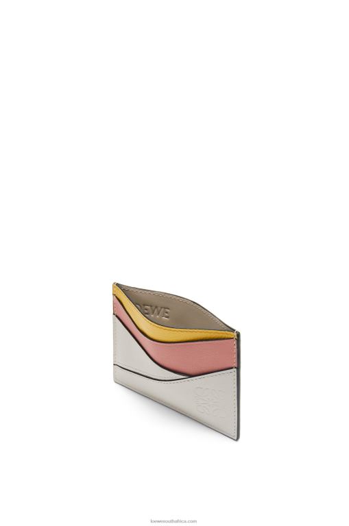 Loewe Women Puzzle plain cardholder in classic calfskin 206XF1364 Ghost/Peach Bloom - Image 2