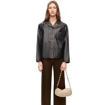 Loewe Women Pyjama blouse in nappa lambskin 206XF934 Black