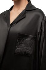 Loewe Women Pyjama blouse in silk 206XF886 Black - Image 4
