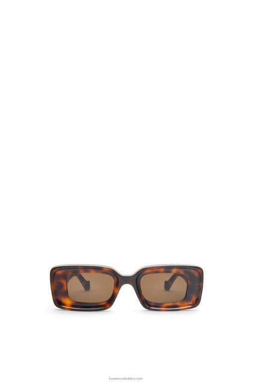loewe_women_rectangular_sunglasses_in_acetate_206xf1425_havana.jpg Loewe Women Rectangular sunglasses in acetate 206XF1425 Havana - Image 1