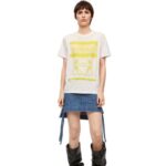 Loewe Women Regular fit T-shirt in cotton 206XF772 White/Yellow