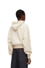 Loewe Women Relaxed fit hoodie in cotton 206XF812 Oat - Image 3
