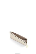 Loewe Women Repeat coin cardholder in embossed silk calfskin 206XF1345 Light Oat - Image 3