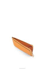 Loewe Women Repeat coin cardholder in embossed silk calfskin 206XF1405 Mandarin - Image 3