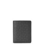 Loewe Women Repeat compact zip wallet in embossed silk calfskin 206XF1275 Black