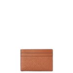 Loewe Women Repeat plain cardholder in embossed silk calfskin 206XF1377 Tan