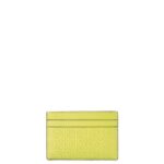 Loewe Women Repeat plain cardholder in embossed silk calfskin 206XF1401 Lime Yellow
