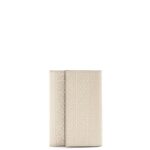 Loewe Women Repeat small vertical wallet in embossed silk calfskin 206XF1273 Light Oat