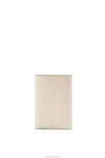 Loewe Women Repeat small vertical wallet in embossed silk calfskin 206XF1273 Light Oat - Image 4