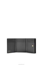 Loewe Women Repeat trifold wallet in embossed silk calfskin 206XF1274 Black - Image 2