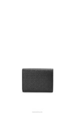 Loewe Women Repeat trifold wallet in embossed silk calfskin 206XF1274 Black - Image 5