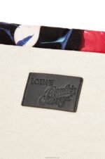 Loewe Women Roses drawstring pouch in canvas 206XF586 Black - Image 4