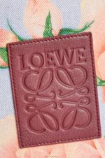 Loewe Women Roses oblong pouch in denim 206XF584 Blue Lilac - Image 4