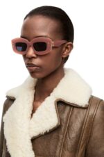 Loewe Women Screen sunglasses in acetate 206XF1428 Burgundy - Image 2