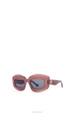 Loewe Women Screen sunglasses in acetate 206XF1428 Burgundy - Image 3