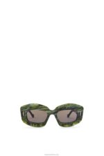 Loewe Women Screen sunglasses in acetate 206XF1431 Marble Green