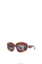 Loewe Women Screen sunglasses in acetate 206XF1432 Flamed Havana - Image 2