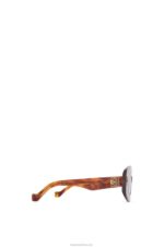 Loewe Women Screen sunglasses in acetate 206XF1432 Flamed Havana - Image 3