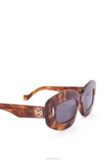 Loewe Women Screen sunglasses in acetate 206XF1432 Flamed Havana - Image 4