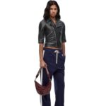 Loewe Women Short biker jacket in nappa 206XF1116 Black