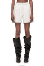 Loewe Women Shorts in nappa lambskin 206XF1106 White - Image 2