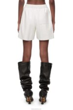Loewe Women Shorts in nappa lambskin 206XF1106 White - Image 3