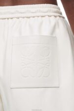 Loewe Women Shorts in nappa lambskin 206XF1106 White - Image 4